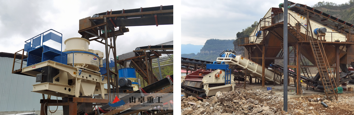 時産200噸花崗岩碎石制砂生産線